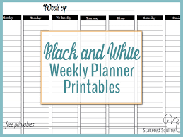 weekly planner printables