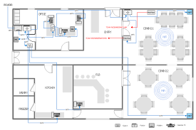 Restaurant Network Layout Floorplan