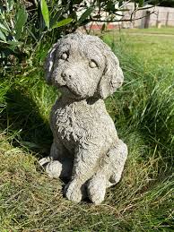 Cockapoo Puppy Dog Stone Statue Animal