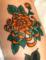 chrysanthemum tattoo tattoos by jake b