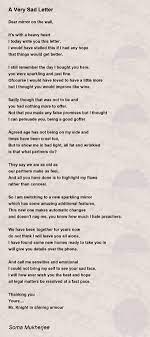 a very sad letter poem by soma mukherjee