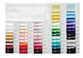Bridal Satin Fabric Color Chart 1 Yard Choice Color From