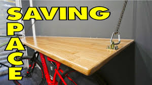 Clever use of chalkboard paint allows the. How To Build Yourself Space Saving Foldable Desk Hanging On Bicycle Chains Full Video Tutorial Youtube