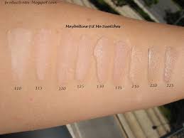 Productrater Maybelline Fit Me Foundation Swatches
