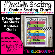 Flexible Seating Chart Editable