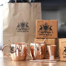 copper mug gift set of 4 monogram mugs