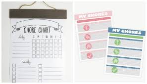 10 Creative Chore Charts Printables For Kids From