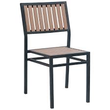 Black Metal Chair With Natural Finish