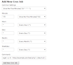 how to setup a cron job in cpanel for a