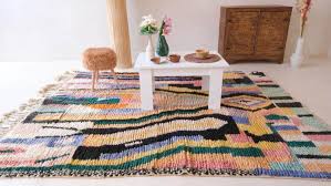 boujad rug handmade colorful moroccan