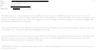 Sample Cover Letter Resignation Email Body For Sending Resume And