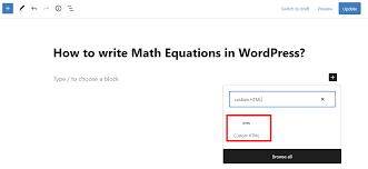 Write Math Equations In Wordpress