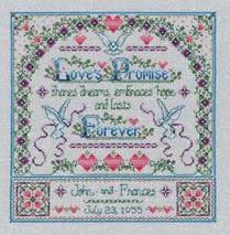Joan Elliott Loves Promise Printed Cross Stitch Chart