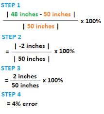 how to calculate percene error