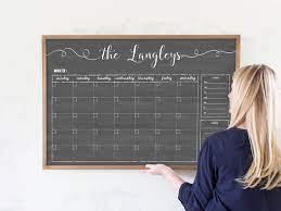 Dry Erase Chalkboard Calendar Small