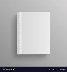White Blank Book Cover Template Royalty Free Vector Image