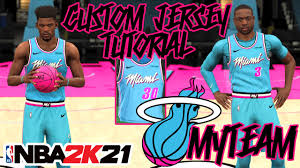 Bright, bold, and unapologetically miami, vice nights is about our city when the sun goes down. Miami Heat Vice City Custom Jersey Tutorial Blue Pink Uniform Nba 2k21 Myteam Wade Butler Fire Youtube