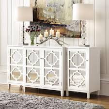 Browse a wide selection of sideboards, buffet tables and credenzas in a variety of styles, sizes and finishes to add storage and serving space to your mirrored buffets and sideboards. Home Decorators Collection Reflections White Mirrored Console Table Set Sh00133 W The Home Depot