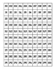 201 300 Counting Chart