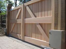 automatic wooden gate residential