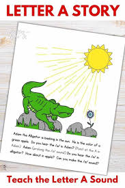 letter a free printable alphabet story