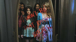 Marches up to hanna in the hall, upset about the latest text from a that says if she doesn't break up hanna and her hottie she'll go back to being a junior high hottie. when caleb shows up, mona leaves but promises to be there afterward for their slumber party. Hanna Marin Pretty Little Liars Wiki Fandom
