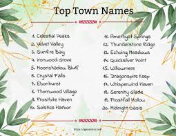town name generator 1170 town name ideas