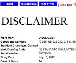 what is a trademark disclaimer
