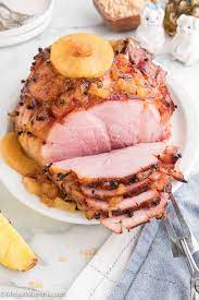 baked ham with pineapple and brown