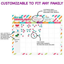 Fat Zebra Designs Reward Chore Chart For Kids 70 Chores Magnetic Board With Dry Erase Marker Track Weekly Behavior Responsibilities Allowance