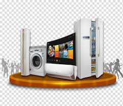 Electronics is a discipline that develops and uses devices and systems, including electron flow in vacuum, gas environment and semiconductors. White Home Appliance Lot Home Appliance Air Conditioner Refrigerator Tcl Corporation Tcl Home Appliances Transparent Background Png Clipart Hiclipart