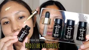 cube vitamin c serum try on first