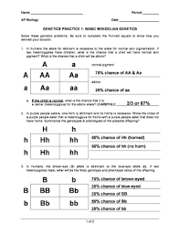 Mendel and basic genetics packet ws answers / independent assortment is a basic principle of genetics developed by a monk named gregor mendel in the 1860s. Mendelian Genetics Worksheet Fill Online Printable Fillable Blank Pdffiller