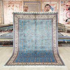 turkish hereke rug blue handmade