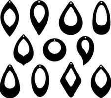 earring template vector art icons and