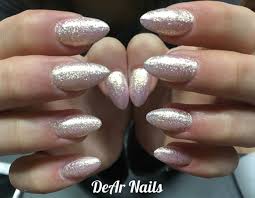 almond shimmer nails by dear