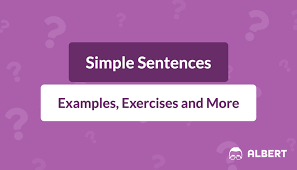 simple sentences definition exles