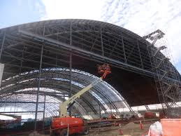 curved steel beams support history