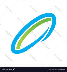 Abstract Blue Hole Swoosh Stroke Symbol