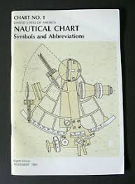 Details About Vintage Usa Nautical Chart No 1 Symbols And Abbreviations November 1984