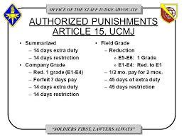 14 Methodical Air Force Article 15 Punishment Chart