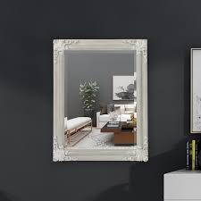 White Framed Wall Mirror Xr3585