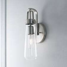 Clear Glass Vial Wall Sconce
