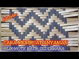 Kain batik cap 100% asli handmade motif anyaman tenun warna warni. Cara Membuat Anyaman Bambu Bilik Batik Motif Sederhana Mudah Difahami Youtube Anyaman Bambu Motif Anyaman Simple Motif
