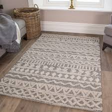 grey rug moroccan boucle large rug boho