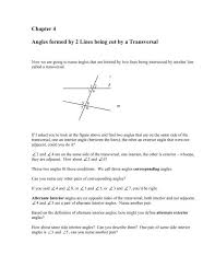 ch 4 angles parallel lines hanlon math