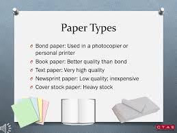 Paper Types And Sizes Paper Type And Sizes Ppt Video