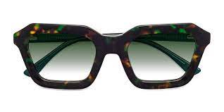 Green Lens Glasses Sunglasses