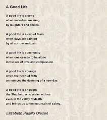 good life poem by elizabeth padillo olesen