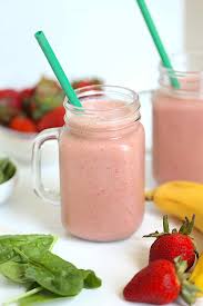 strawberry banana spinach smoothie my